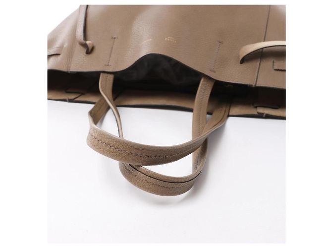 Céline Borsa a tracolla in pelle Celine Cabas Phantom Small Taupe Marrone - vista 7