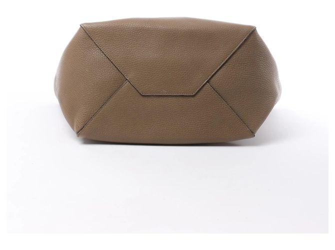 Céline Borsa a tracolla in pelle Celine Cabas Phantom Small Taupe Marrone - vista 8