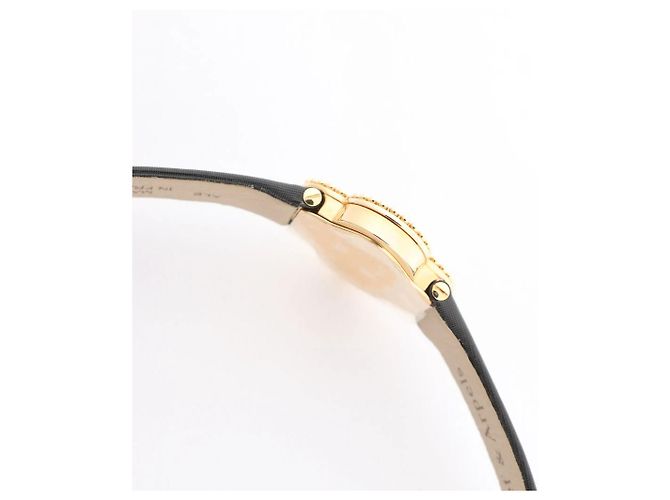Van Cleef & Arpels Alhambra WTYB02B3 136574 YG & Leather QZ Watch with Shell-Face HH5655 Beige - Ansicht 14