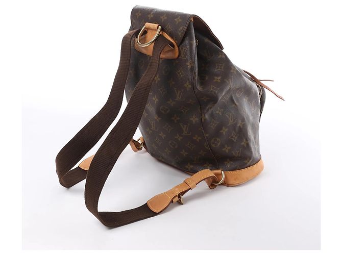 Zaino Louis Vuitton Montsouris GM Monogram Canvas Vintage Marrone M51135 - vista 4