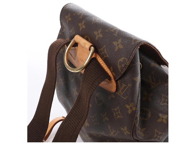 Zaino Louis Vuitton Montsouris GM Monogram Canvas Vintage Marrone M51135 - vista 5