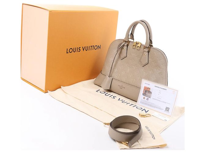 Borsa Louis Vuitton Alma PM Monogram Empreinte Neo 2Way in Beige M44885 Bordò - vista 11