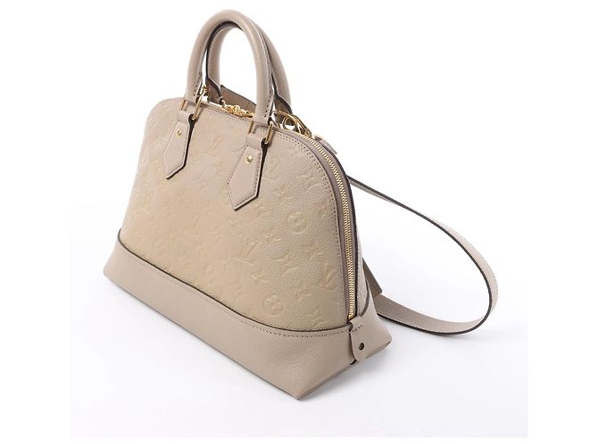 Borsa Louis Vuitton Alma PM Monogram Empreinte Neo 2Way in Beige M44885 Bordò - vista 4