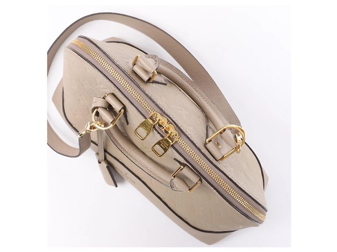 Borsa Louis Vuitton Alma PM Monogram Empreinte Neo 2Way in Beige M44885 Bordò - vista 7