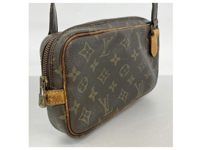 Borsa a Spalla Louis Vuitton Monogram Pochette Marly Bandoulière Marrone - vista 2