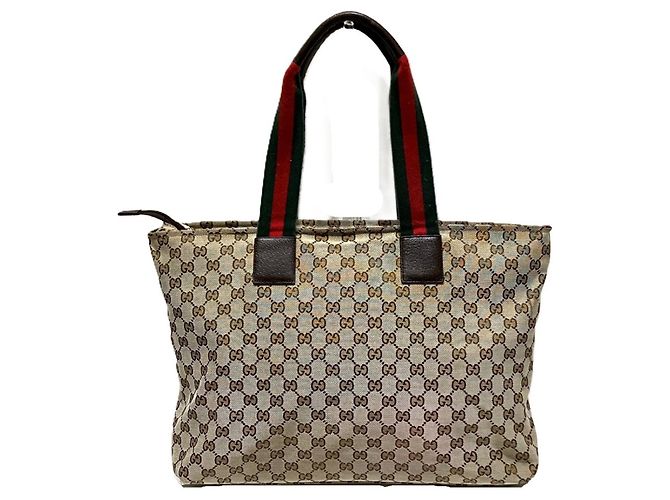 Borsa Tote Gucci Sherry Line Beige - vista 2