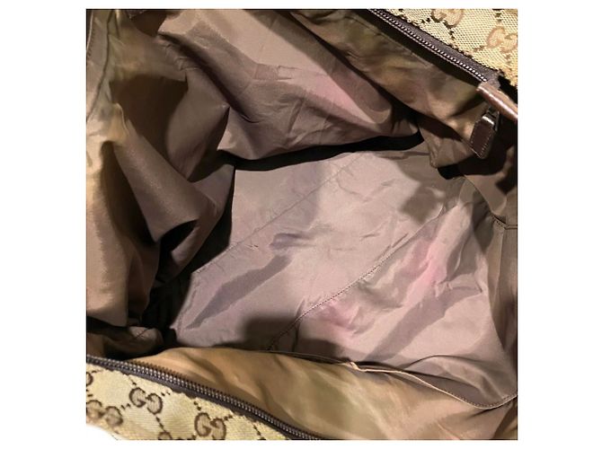 Borsa Tote Gucci Sherry Line Beige - vista 5