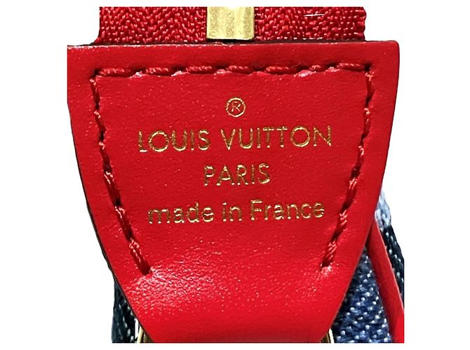 Portafoglio Micro Pochette Accessoires Louis Vuitton Rosso Blu - vista 4