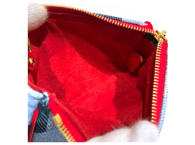 Portafoglio Micro Pochette Accessoires Louis Vuitton Rosso Blu - vista 6