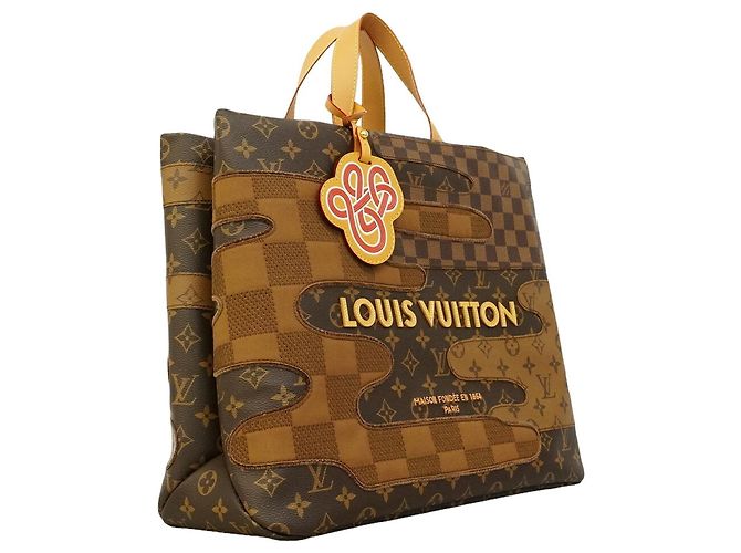 Tote Shopper Louis Vuitton Monogram Landscape MM Marrone - vista 2