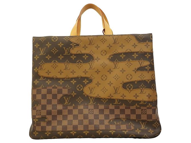 Tote Shopper Louis Vuitton Monogram Landscape MM Marrone - vista 7