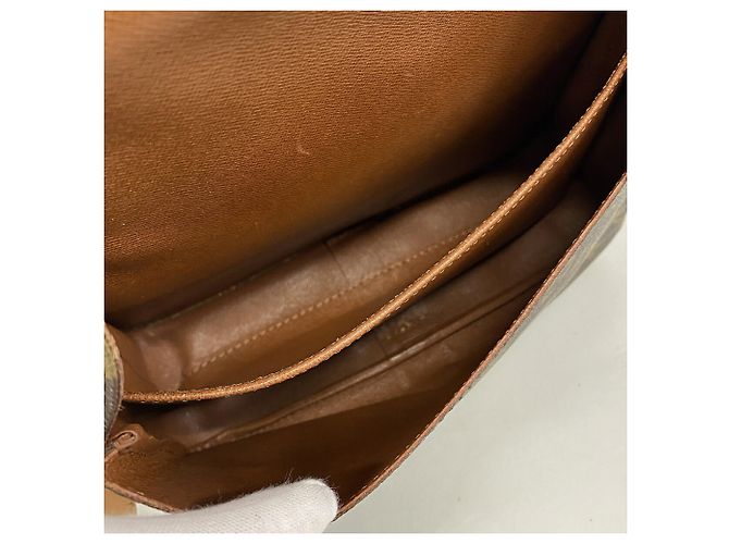 Borsa a tracolla Louis Vuitton Monogram Cartouchiere GM Marrone - vista 4