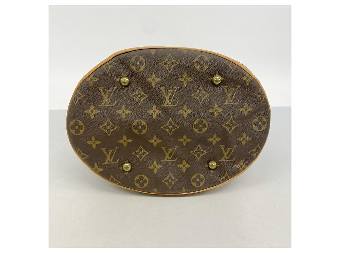 Borsa Tote Louis Vuitton Monogram Bucket GM Marrone - vista 3