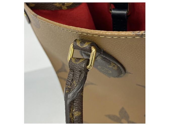 Borsa Tote Louis Vuitton Monogram Giant Reverse OnTheGo MM Marrone - vista 10
