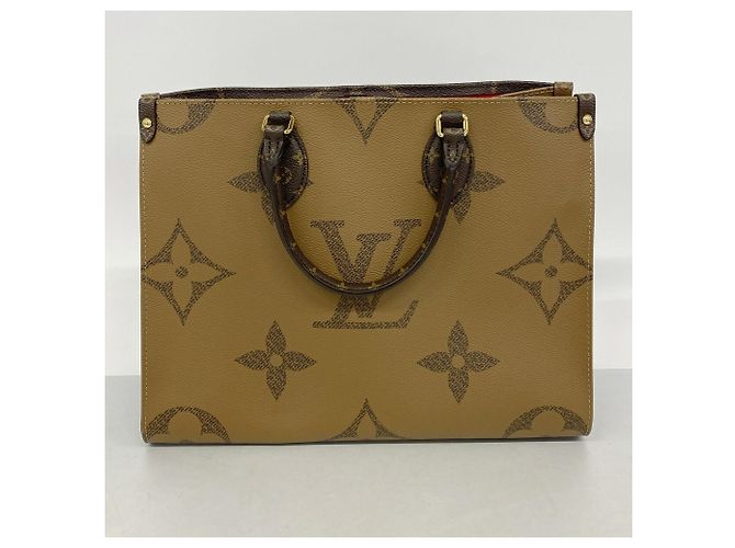 Borsa Tote Louis Vuitton Monogram Giant Reverse OnTheGo MM Marrone - vista 11