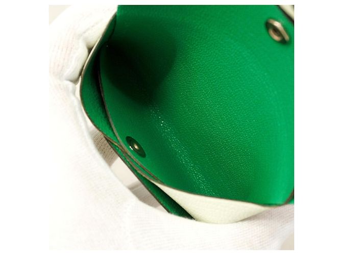 Hermès Monedero Hermes Calvi Duo en Verde Menta - vista 3