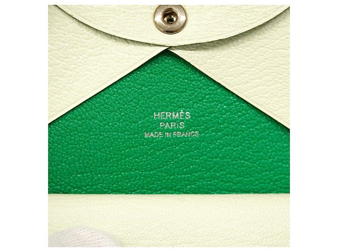 Hermès Monedero Hermes Calvi Duo en Verde Menta - vista 4