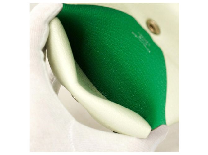 Hermès Monedero Hermes Calvi Duo en Verde Menta - vista 6