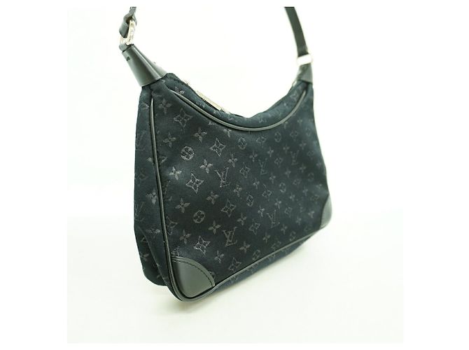 Borsa/Pochette Louis Vuitton Monogram Satin Little Boulogne Nero - vista 2