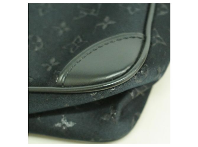 Borsa/Pochette Louis Vuitton Monogram Satin Little Boulogne Nero - vista 6
