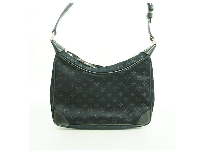 Borsa/Pochette Louis Vuitton Monogram Satin Little Boulogne Nero - vista 9