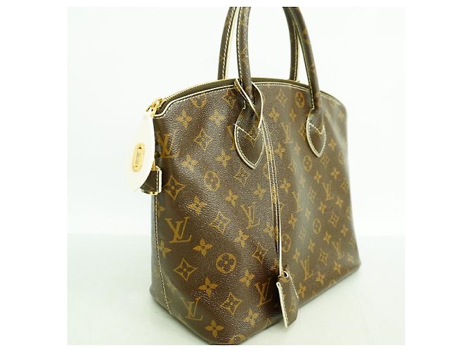 Borsa Louis Vuitton Monogram Shiny Lockit Marrone - vista 2