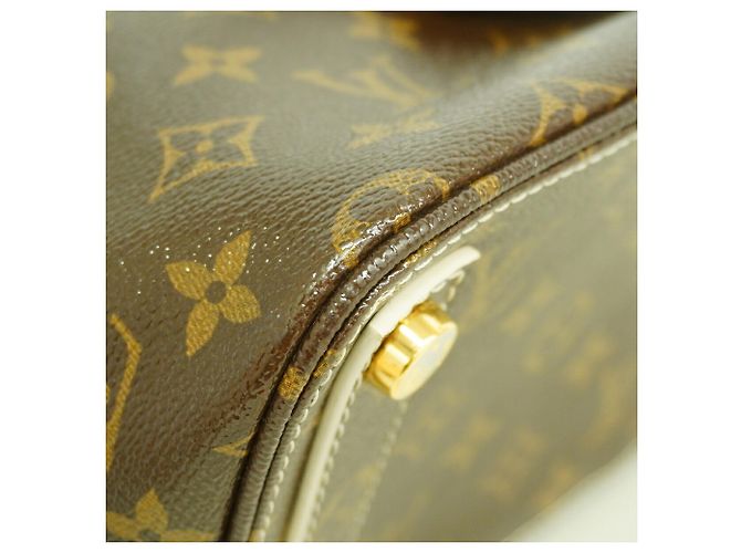 Borsa Louis Vuitton Monogram Shiny Lockit Marrone - vista 7