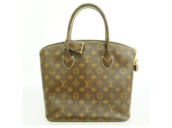 Borsa Louis Vuitton Monogram Shiny Lockit Marrone - vista 9