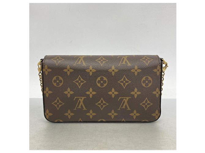 Louis Vuitton Monogram Pochette Felicie Marrone Fuschia - vista 11