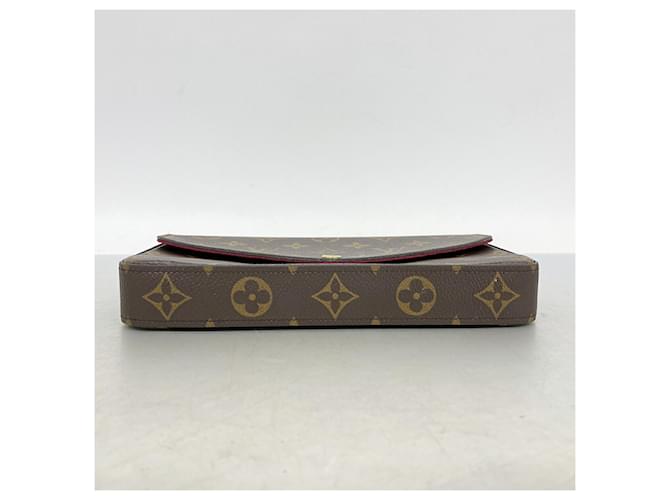 Louis Vuitton Monogram Pochette Felicie Marrone Fuschia - vista 3
