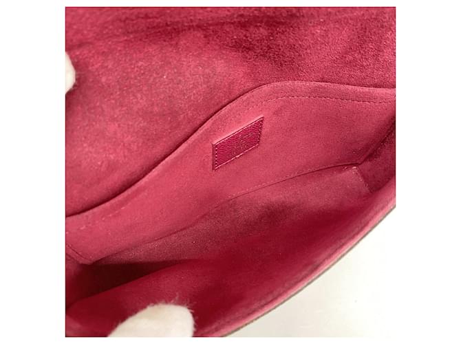 Louis Vuitton Monogram Pochette Felicie Marrone Fuschia - vista 4