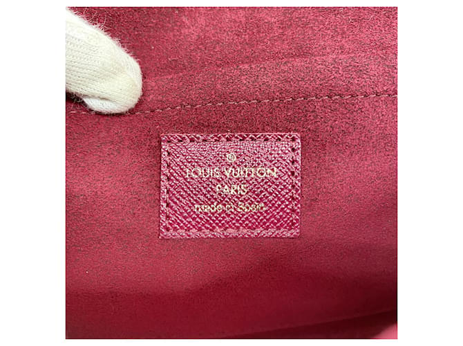 Louis Vuitton Monogram Pochette Felicie Marrone Fuschia - vista 5