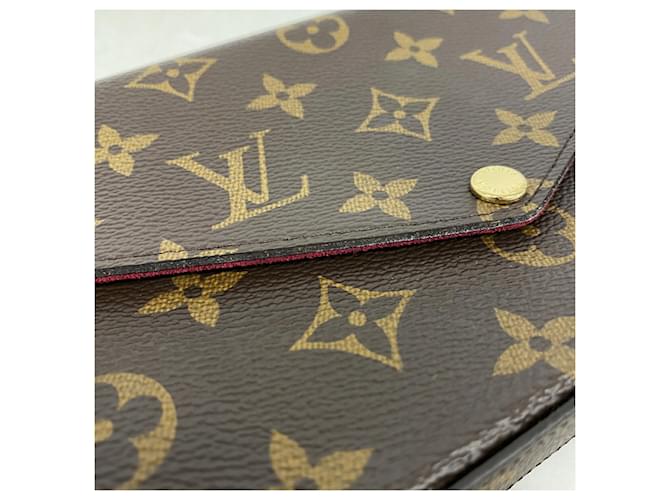 Louis Vuitton Monogram Pochette Felicie Marrone Fuschia - vista 7
