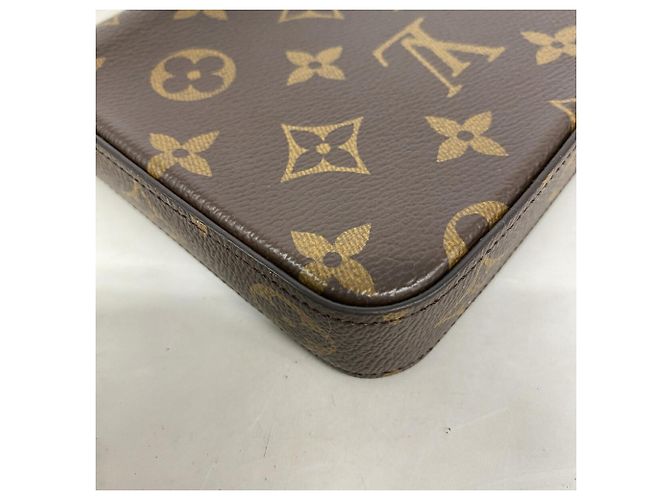 Louis Vuitton Monogram Pochette Felicie Marrone Fuschia - vista 9