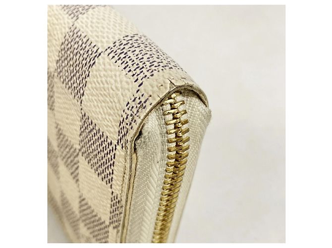 Louis Vuitton Damier Azur Zippy Wallet N60019 Bianco - vista 5