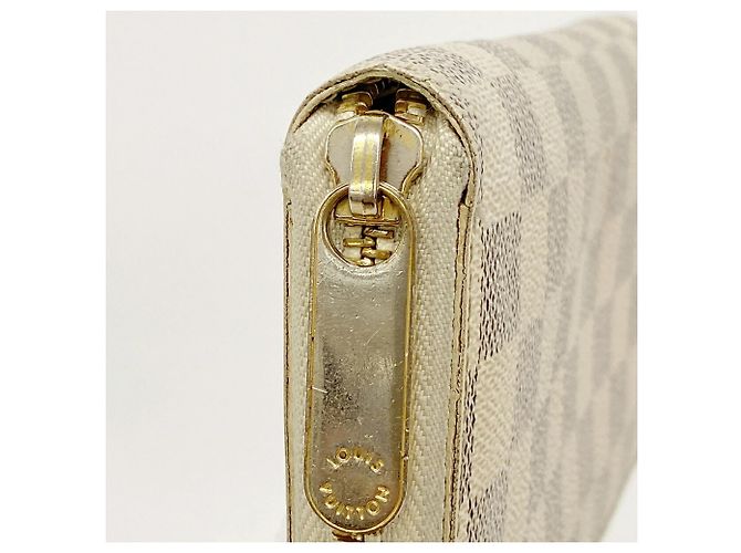 Louis Vuitton Damier Azur Zippy Wallet N60019 Bianco - vista 7