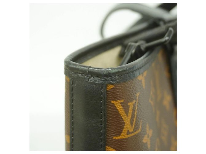 Louis Vuitton Monogram Macassar Weekend Tote PM Marrone Nero - vista 7