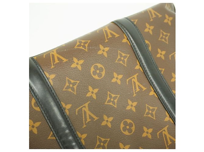 Louis Vuitton Monogram Macassar Weekend Tote PM Marrone Nero - vista 9
