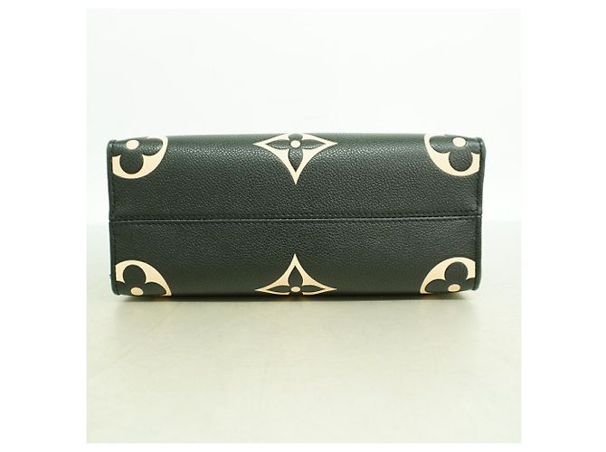 Borsa Louis Vuitton Monogram Empreinte Bicolor OnTheGo PM Nero Beige - vista 3