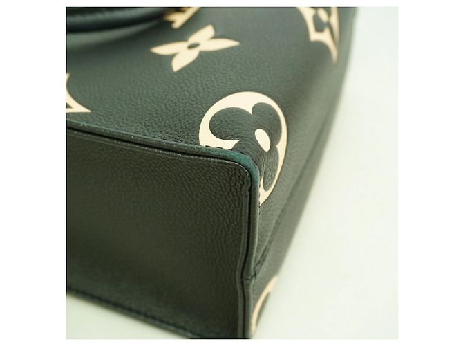 Borsa Louis Vuitton Monogram Empreinte Bicolor OnTheGo PM Nero Beige - vista 6