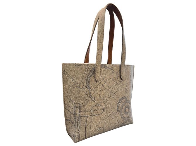 Borsa Hermès Karimi Tote MM in feltro e Swift - vista 2