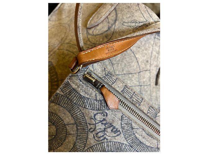 Borsa Hermès Karimi Tote MM in feltro e Swift - vista 5