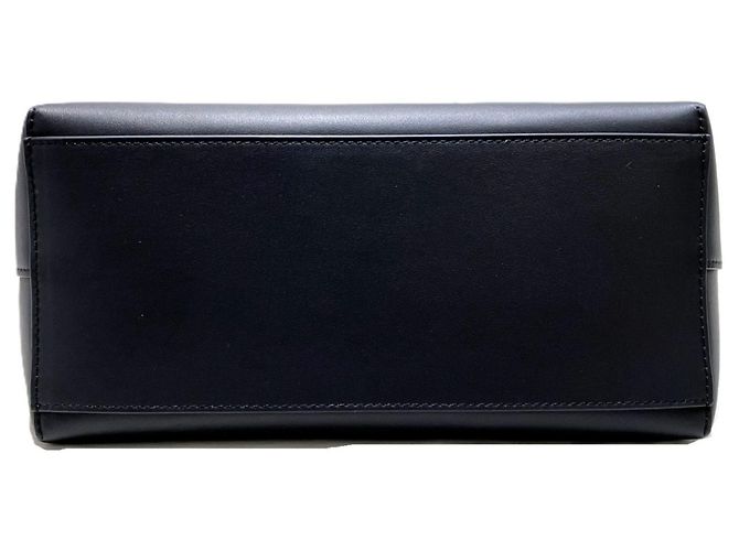Borsa Tote Anagram Small in pelle nera Loewe Nero - vista 3