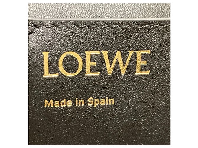 Borsa Tote Anagram Small in pelle nera Loewe Nero - vista 4