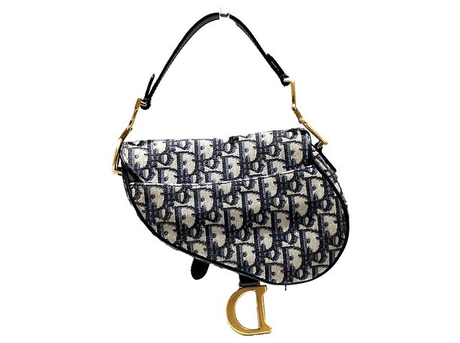 Borsa Saddle 2-way Christian Dior Blu navy - vista 2