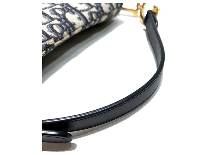 Borsa Saddle 2-way Christian Dior Blu navy - vista 7