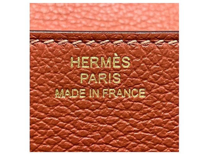 Hermès Hermes Louli Slim Bi-fold Wallet in Potiron Orange - Ansicht 4