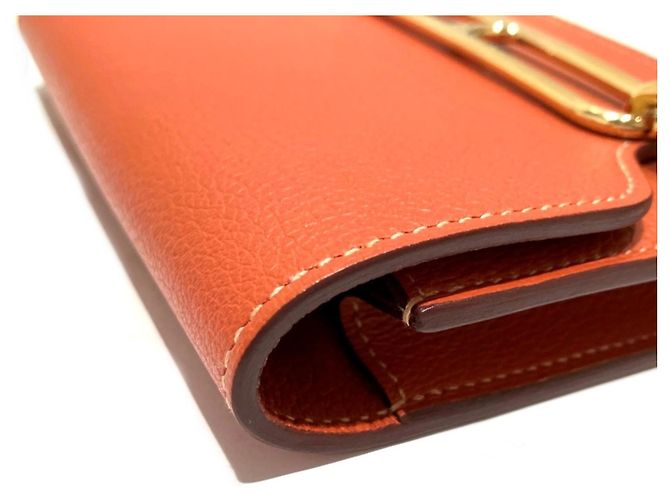 Hermès Hermes Louli Slim Bi-fold Wallet in Potiron Orange - Ansicht 7