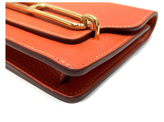 Hermès Hermes Louli Slim Bi-fold Wallet in Potiron Orange - Ansicht 8