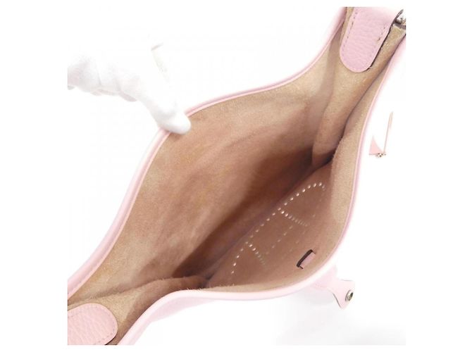Hermès Borsa a tracolla Hermes Evelyne 3 PM in Rose Sakura Rosa - vista 7